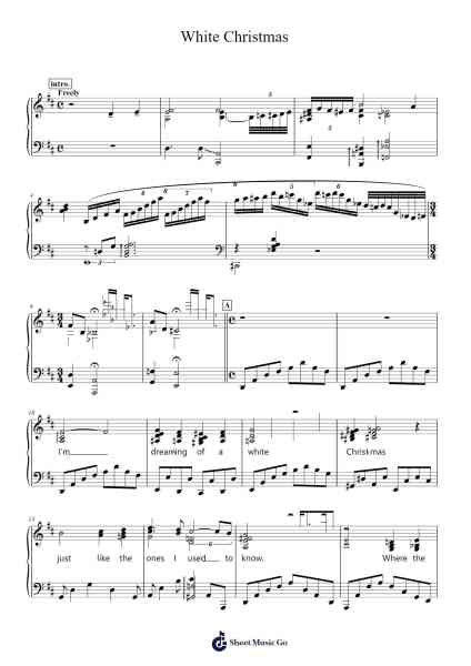 White Christmas Sheet Music by Irving Berlin-Arr.Loulup