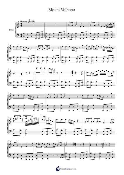 Mount Volbono Sheet Music by -Arr.Lanme