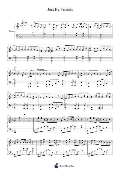 Just Be Friends Sheet Music by Dixie Flatline-Arr.Hubpir