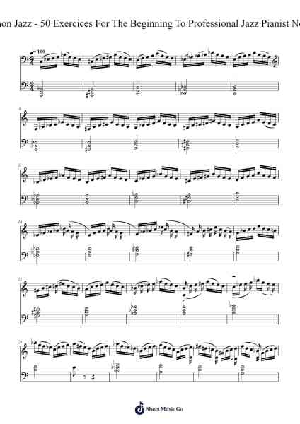 Hanon Jazz - 50 Exercices For The Beginning To Professional Jazz Pianist No. 1 Sheet Music by Lessons - Jazz-Arr.Jeanian