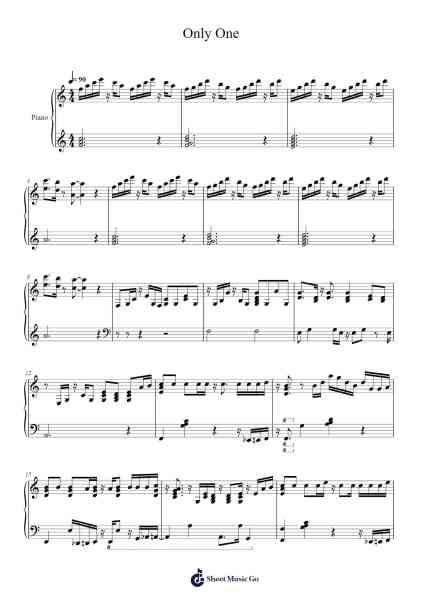 Only One Sheet Music by BoA-Arr.Danchloe