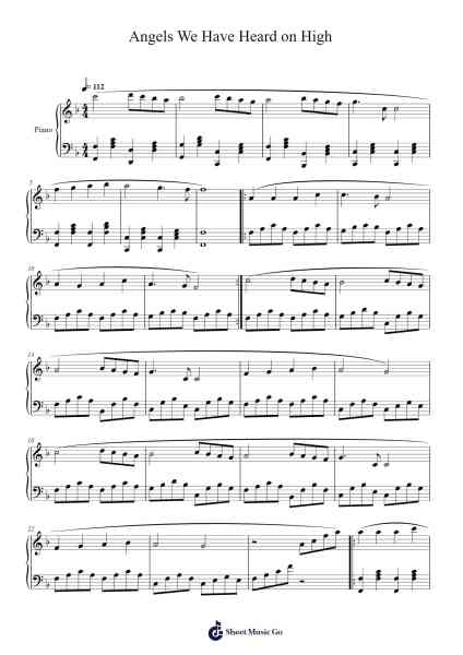 Angels We Have Heard on High Sheet Music by Traditional French Carol-Arr.Wavieve Katdy