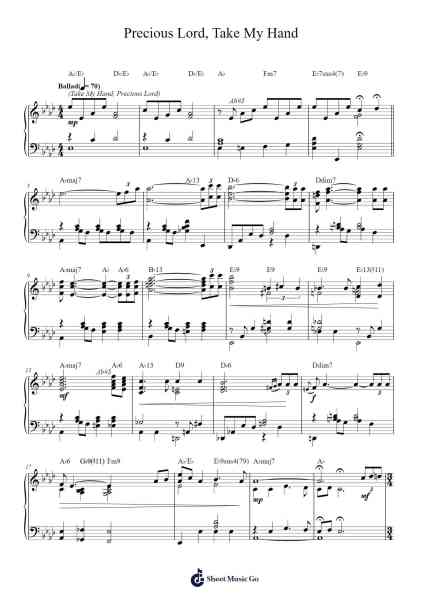 Precious Lord, Take My Hand Sheet Music by Thomas A. Dorsey-Arr.Jendine