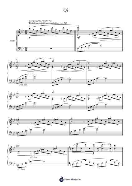 Qi Sheet Music by Phildel-Arr.Francestiane