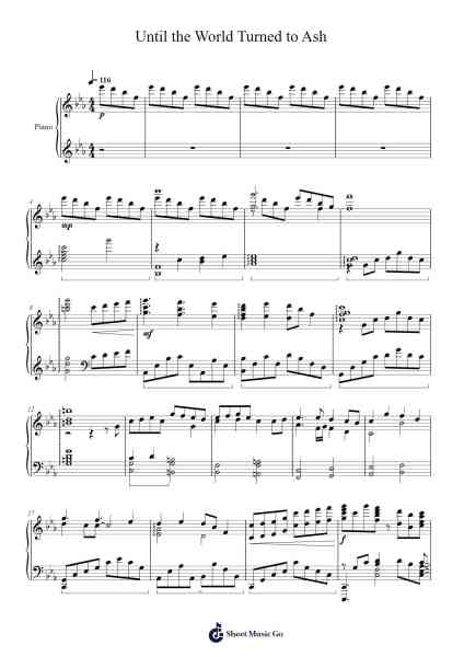 Until the World Turned to Ash Sheet Music by undefined-Arr.Marjill