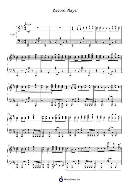 Record Player Sheet Music by Daisy The Great/AJR-Arr.Waydutt