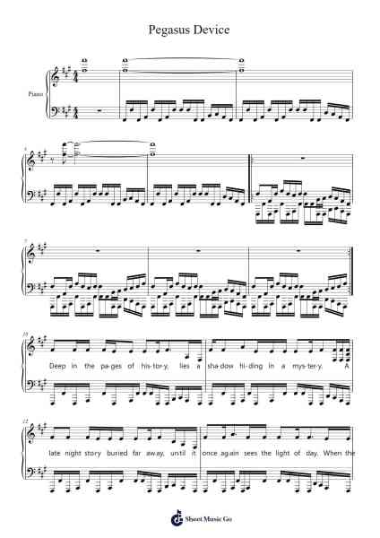 Pegasus Device Sheet Music by Slyphstorm-Arr.Wildbias