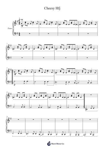 Cheesy Hfj Sheet Music by Cheesy Hfj-Arr.Mccan
