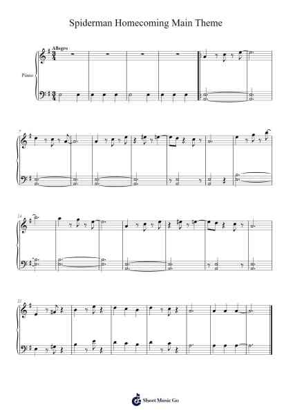 Spiderman Homecoming main theme Sheet Music by Benjamin Squires-Arr.Faulkvan