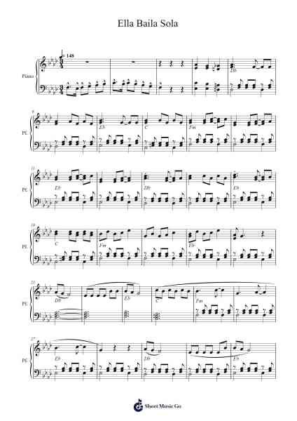 Ella Baila Sola Sheet Music by Eslabon Armado/Peso Pluma-Arr.Kingrell