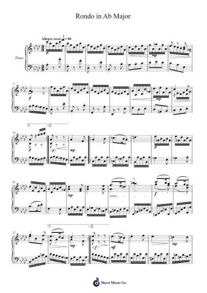 Rondo in A-flat Major Sheet Music by Charley Feng-Arr.Manreade