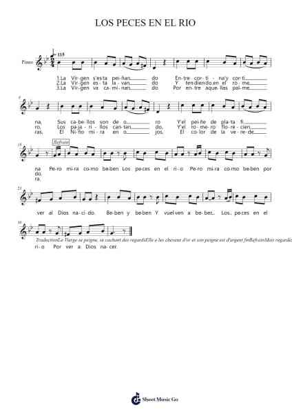 LOS PECES EN EL RIO Sheet Music by Anonyme-Arr.Walshac
