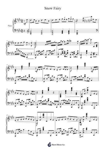Snow Fairy Sheet Music by undefined-Arr.Cranethe Dougledk