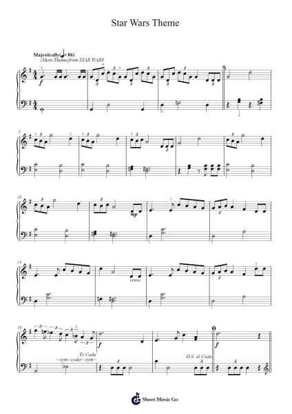 Star Wars Theme Sheet Music by John Williams-Arr.Maglius