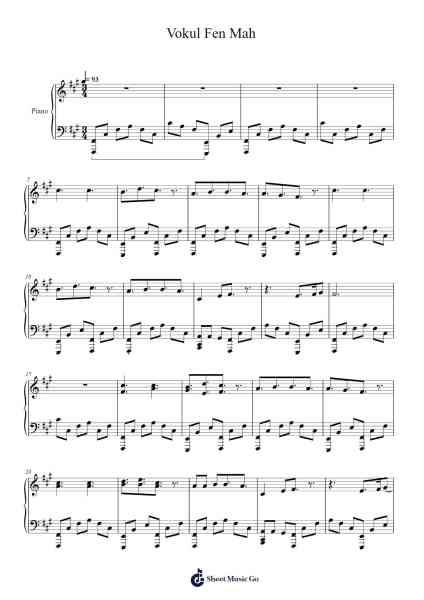 Vokul Fen Mah Sheet Music by Malukah-Arr.Beague Kinglor