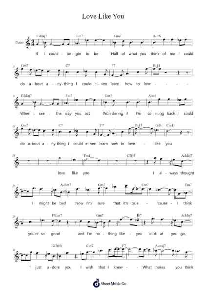 Love Like You Sheet Music by Brandon James-Arr.Holtlix