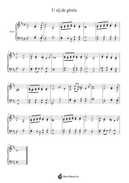 U zij de glorie Sheet Music by Jan Willem Schulte Nordholt-Arr.Blansid Pashaw