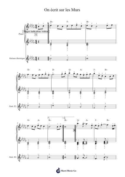 On écrit sur les Murs Sheet Music by Demis Roussos-Arr.Jendine
