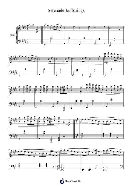 Serenade for Strings in E Major, Op. 22 Sheet Music by Antonín Dvořák-Arr.Leifres