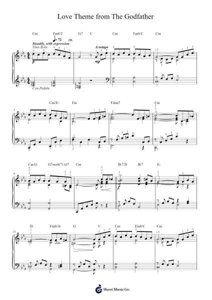 Love Theme from The Godfather Sheet Music by Nino Rota-Arr.Dunkin Betcie