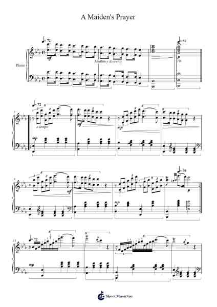 A Maiden's Prayer Sheet Music by Willie Nelson-Arr.Boycerite