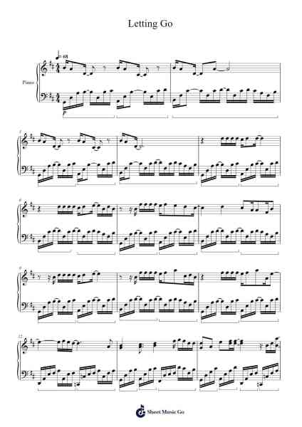 Letting Go Sheet Music by Norm4ndy-Arr.Narion