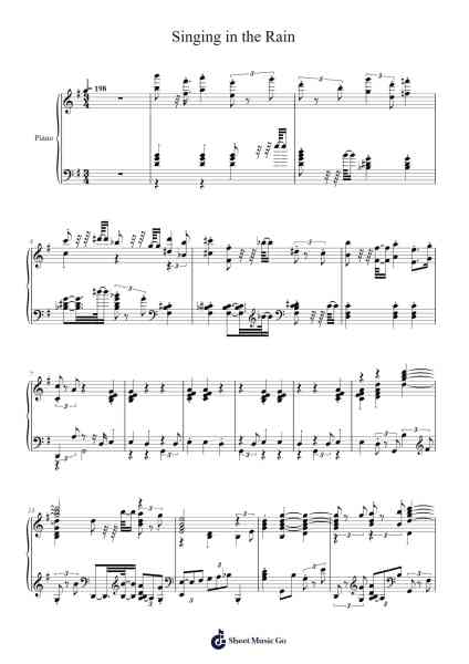 Singing in the Rain Sheet Music by Glee Cast-Arr.Leifres