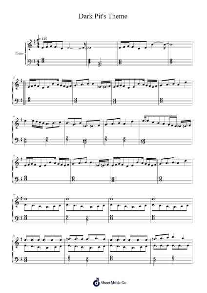 Dark Pit's Theme Sheet Music by undefined-Arr.Humbryce Vanral