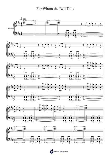For Whom the Bell Tolls Sheet Music by undefined-Arr.Humeleen Bachnat