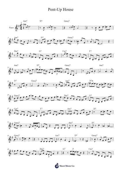 Pent-Up House Sheet Music by Sonny Rollins-Arr.Trebes