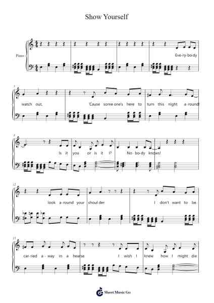 Show Yourself Sheet Music by CG5-Arr.Yulejah