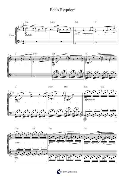 Eda's Requiem Sheet Music by Brad Breeck-Arr.Gibger Burnsleif