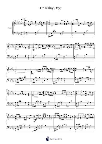On Rainy Days Sheet Music by Heize-Arr.Wrightrae