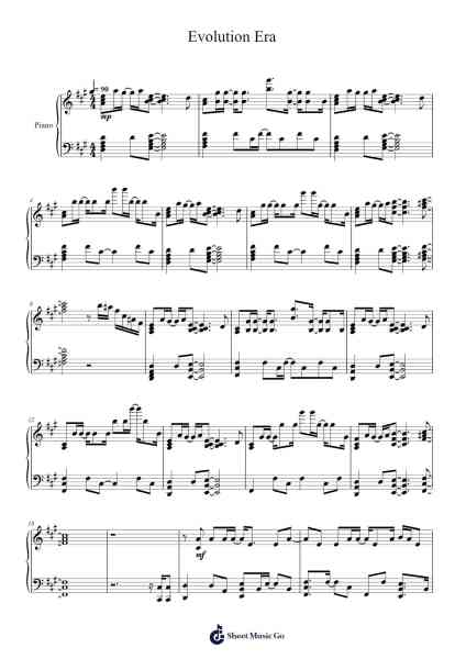 Evolution Era Sheet Music by V.K-Arr.Vicvey Cotge