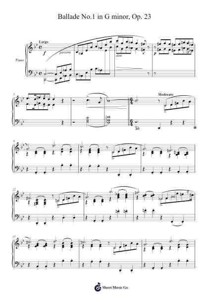 Ballade No. 1 in G Minor, Op. 23 Sheet Music by Frédéric Chopin-Arr.Georfoe