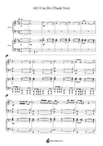 All I Can Do (Thank You) Sheet Music by MIKESCHAIR-Arr.Wrighttab