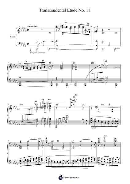 Transcendental Étude No. 11 "Harmonies du Soir" Sheet Music by Franz Liszt-Arr.Tice Charsweet