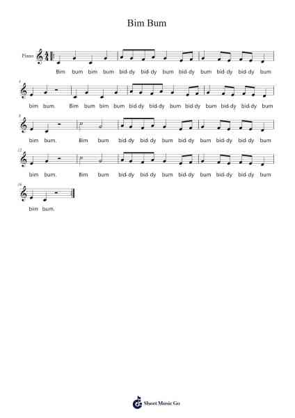 Bim Bum Sheet Music by Misc Traditional-Arr.Danchloe