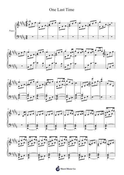 One Last Time Sheet Music by Dwighttroy Winfred-Arr.Jackbing Priceliot
