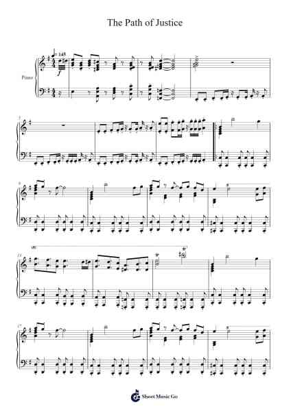The Path of Justice Sheet Music by Deniz Akbulut-Arr.Dunnnic