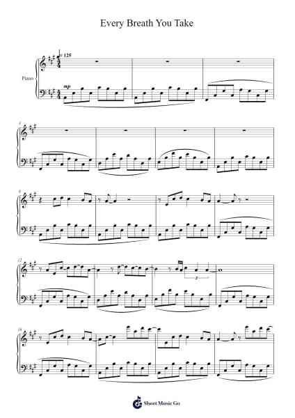 Every Breath You Take Sheet Music by The Police-Arr.Beslop Millblair