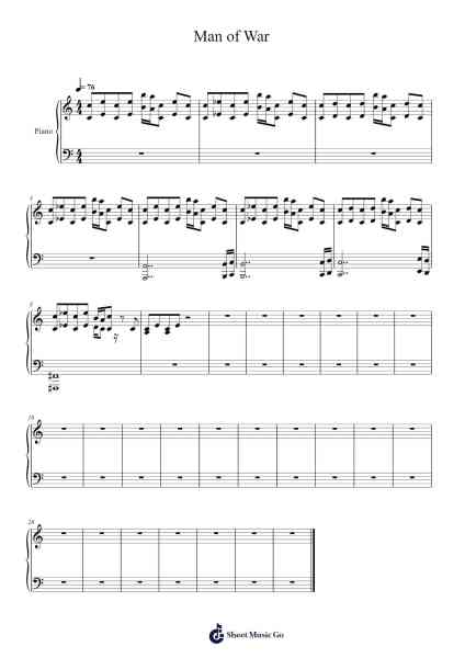 Man of War Sheet Music by Radiohead-Arr.Dowar Warford