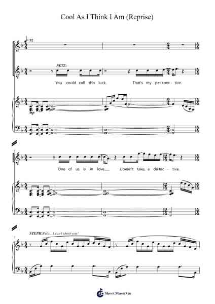 Cool As I Think I Am (Reprise) Sheet Music by Jeff Blim-Arr.Quinncol