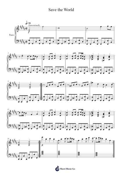 Save the World Sheet Music by Toby Fox-Arr.Joejosh Demptout