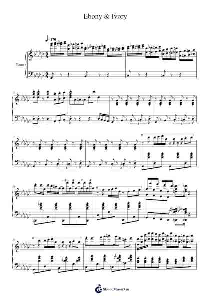 Ebony & Ivory Sheet Music by OSTER project-Arr.Chilflower