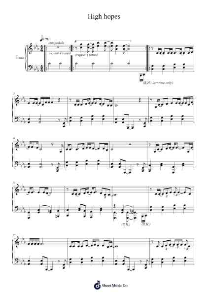 High hopes Sheet Music by Pink Floyd-Arr.Debden Cuwin