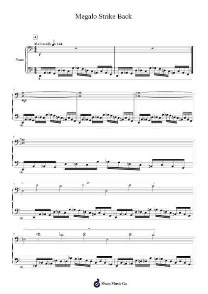 Megalo Strike Back Sheet Music by Toby Fox-Arr.Puldair