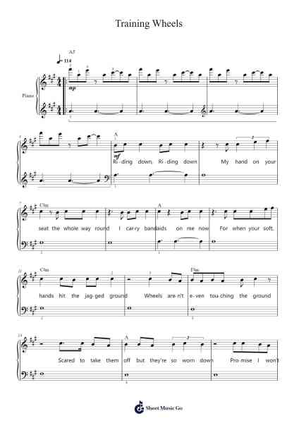 Training Wheels Sheet Music by Melanie Martinez-Arr.Songes