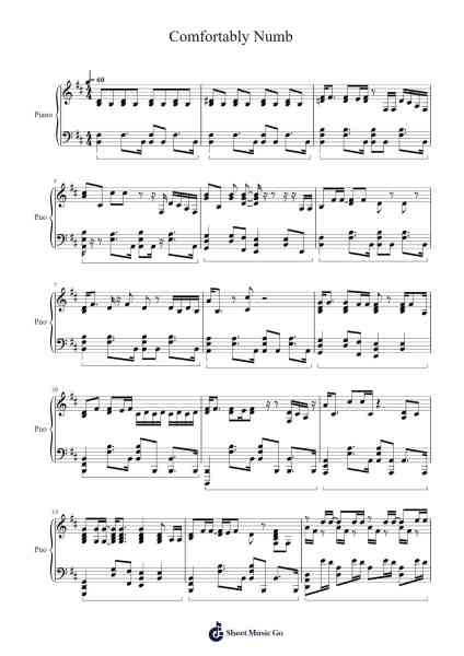 Comfortably Numb Sheet Music by Pink Floyd-Arr.Okins Fellins