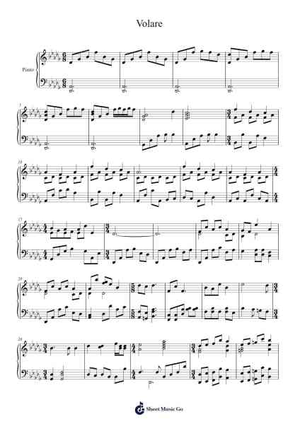 Volare Sheet Music by Guybryce-Arr.Glalain Borhys